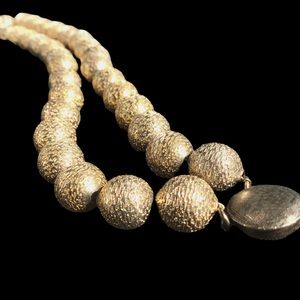 🌺RARE VTG 73 grams 925 GOLD VERMEIL 2 Strand Necklace